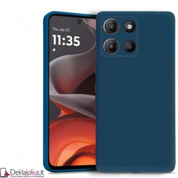 Silikoninis ploniausias dėklas su kameros apsauga - mėlynas (Motorola Moto G15 Power/G15/G17 Power/G17)